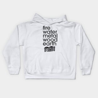 INTERTWINED-- Fire, Water, Metal, Wood, Earth Kids Hoodie